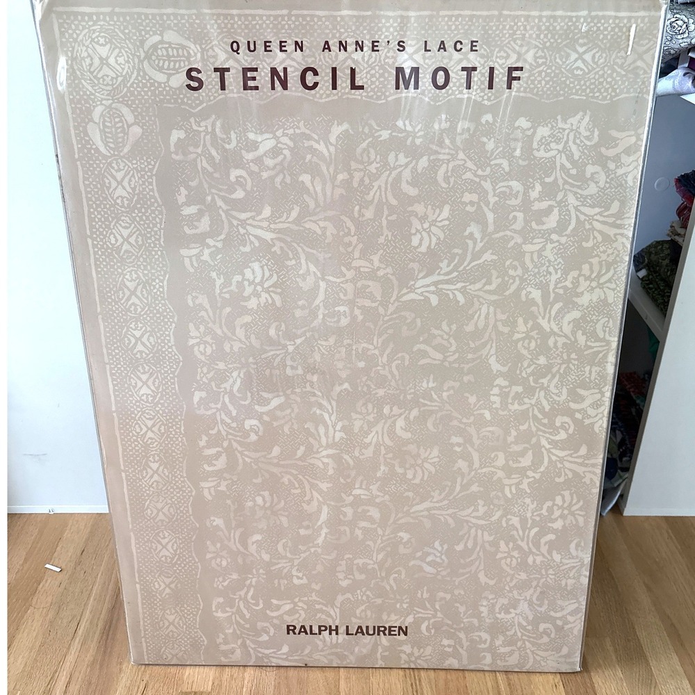 Ralph Lauren Queen Annes Lace Stencil Motif Vintage 1997 Wall Decor Kit